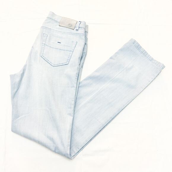 Le Copains Light Wash Seam Straight Leg Denim Jeans Size 44 - Picture 10 of 10